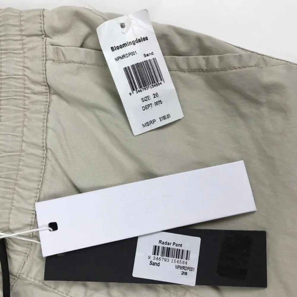 NXP Nena and Pasadena Radar Pants Men's Size 28 Tan Casual Pull-on Stretch